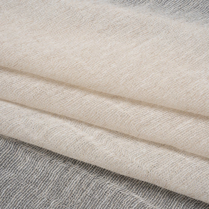 Wrinkled Look Loosely Woven Double Wide Drapery Sheers Fabric - Sand - British Imported
