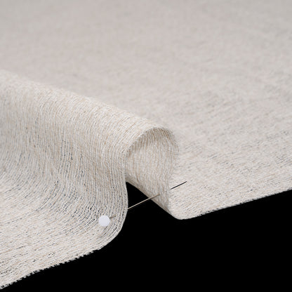 Wrinkled Look Loosely Woven Double Wide Drapery Sheers Fabric - Sand - British Imported