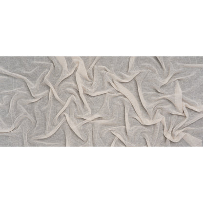 Wrinkled Look Loosely Woven Double Wide Drapery Sheers Fabric - Sand - British Imported