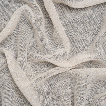 Wrinkled Look Loosely Woven Double Wide Drapery Sheers Fabric - Sand - British Imported