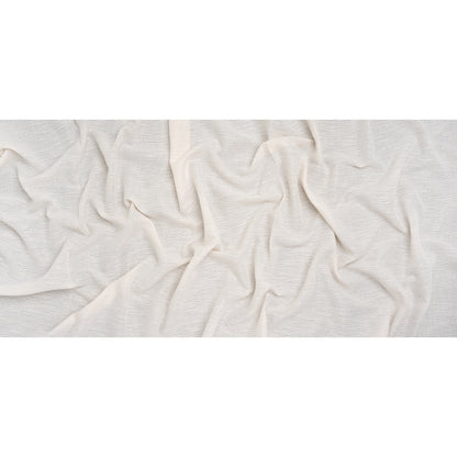 Corded Double Wide Drapery Sheers Fabric - Ecru Abstract Texture - British Imported Full