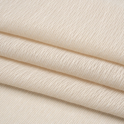 Corded Double Wide Drapery Sheers Fabric - Sand Abstract Texture - British Imported