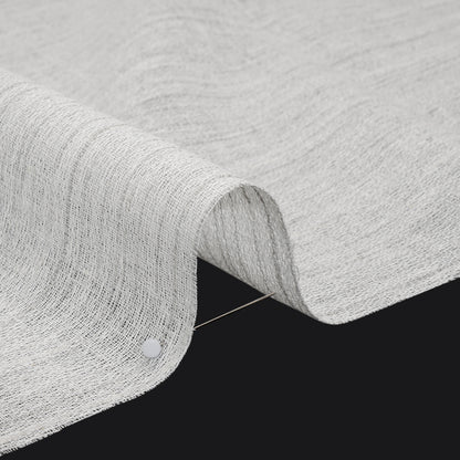 Creped Gauzy Double Wide Drapery Sheers Fabric - Pebble Slubbed Stripes - British Imported