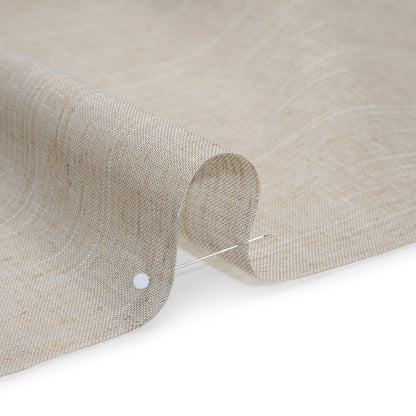 Slubbed Cotton and Linen Double Wide Drapery Sheers Fabric - Smoke Heathered - British Imported