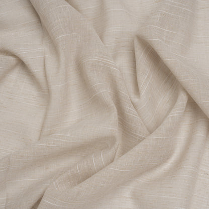 Slubbed Cotton and Linen Double Wide Drapery Sheers Fabric - Smoke Heathered - British Imported