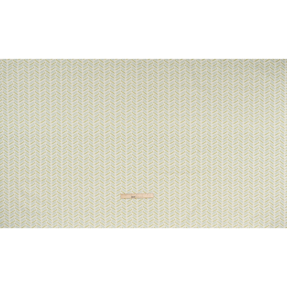 Cotton and Linen Canvas Print - Opal Watercolor Herringbone Chevron - British Imported - Full