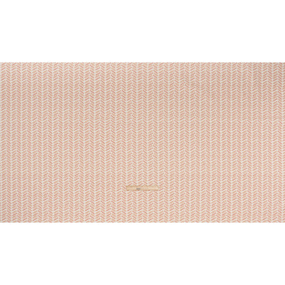 Cotton and Linen Canvas Print - Raspberry Watercolor Herringbone Chevron - British Imported