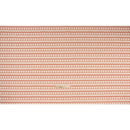 Cotton and Linen Canvas Print - Raspberry Geometric Block Stripes - British Imported