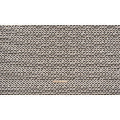 Cotton and Linen Canvas Print - Charcoal Rows of Diamonds - British Imported Full
