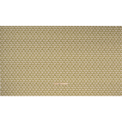 Cotton and Linen Canvas Print - Olive Rows of Diamonds - British Imported