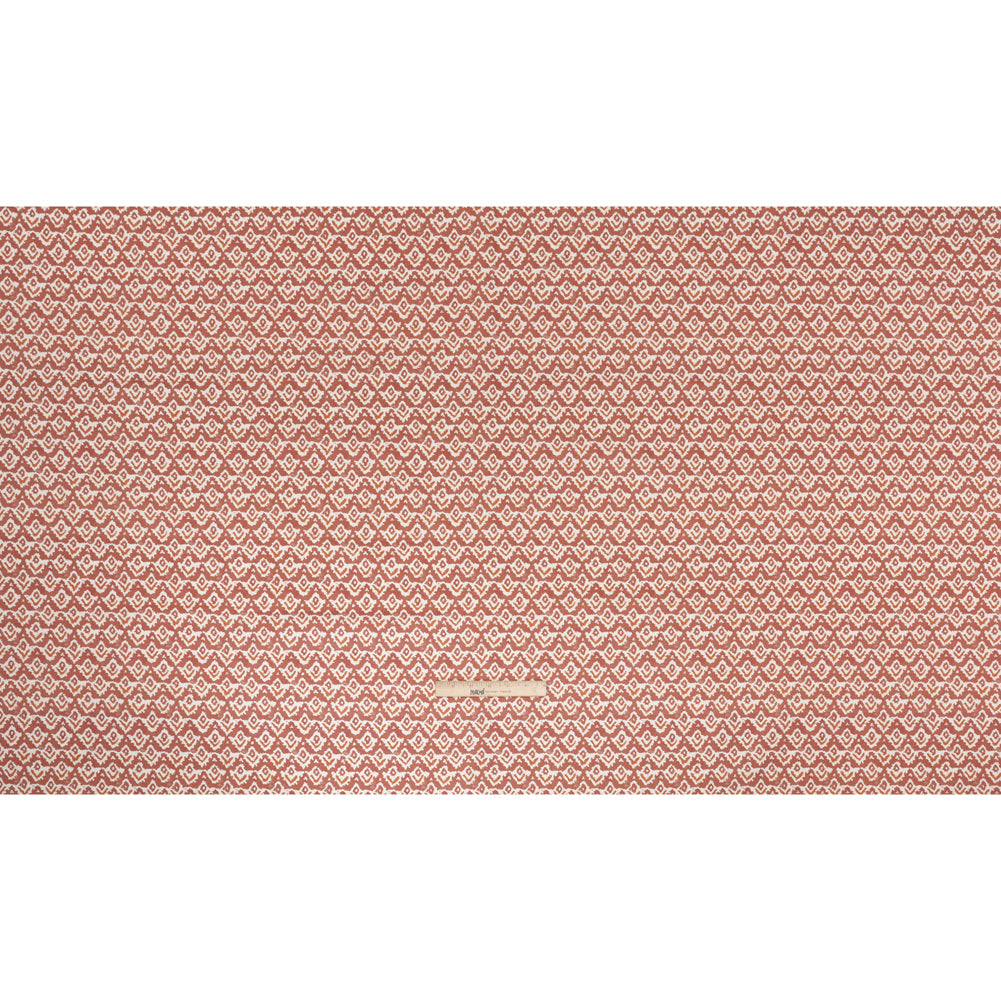 Cotton and Linen Canvas Print - Raspberry Rows of Diamonds - British Imported