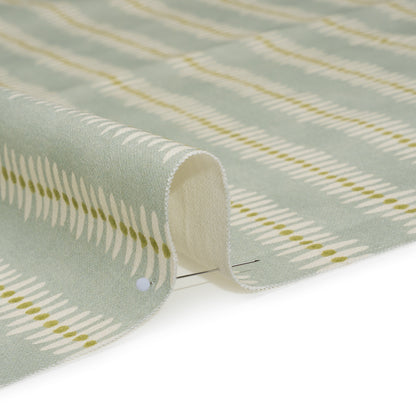 Cotton and Linen Canvas Print - Opal Dash and Dot Stripes - British Imported Detail