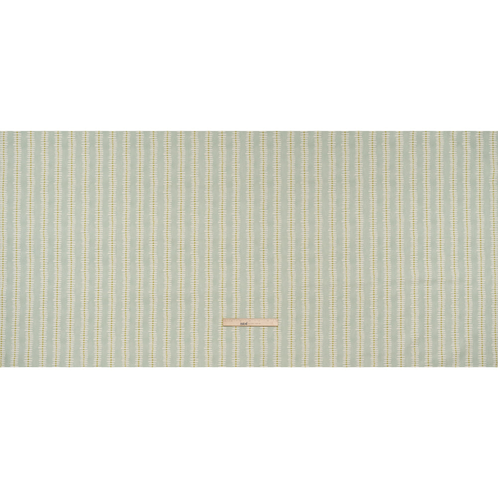 Cotton and Linen Canvas Print - Opal Dash and Dot Stripes - British Imported Full