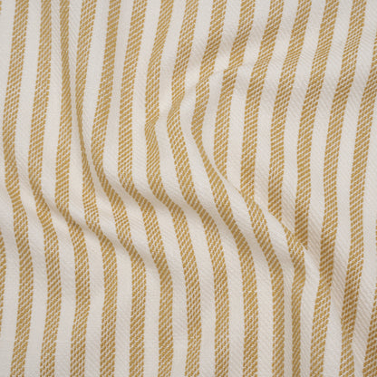 Polyester and Cotton Herringbone Twill - Sunflower Stripes - British Imported