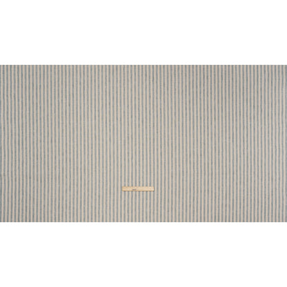 Polyester and Cotton Herringbone Twill - Teal Stripes - British Imported Full