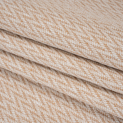 Polyester and Cotton Home Decor Jacquard - Tangerine Zig Zags - British Imported Folded