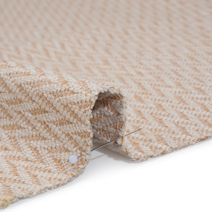 Polyester and Cotton Home Decor Jacquard - Tangerine Zig Zags - British Imported Detail