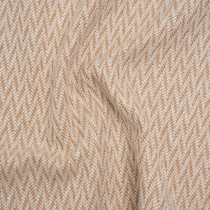 Polyester and Cotton Home Decor Jacquard - Tangerine Zig Zags - British Imported
