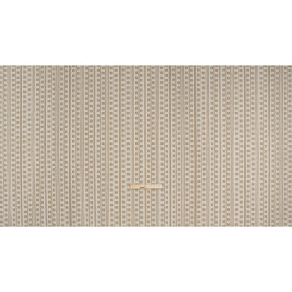 Polyester and Cotton Home Decor Jacquard - Natural Ikat Squares in Stripes - British Imported