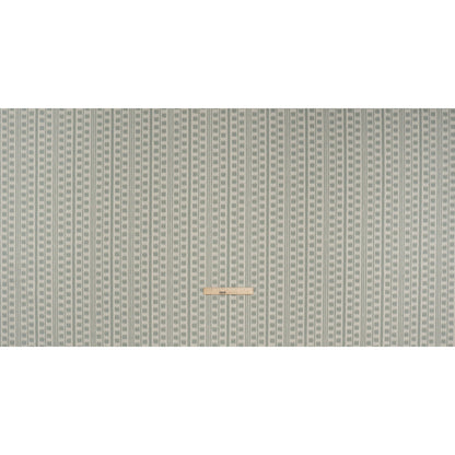 Polyester and Cotton Home Decor Jacquard - Seafoam Ikat Squares in Stripes - British Imported