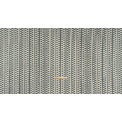 Polyester and Cotton Home Decor Jacquard - Teal Ikat Squares in Stripes - British Imported Full