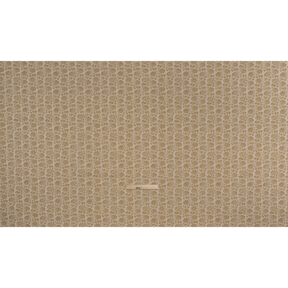 Cotton and Linen Canvas Print - Maize Block Print Florals - British Imported - Full