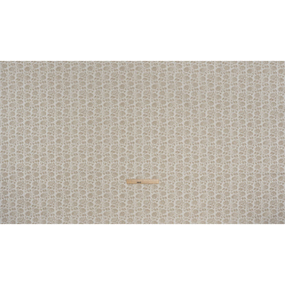 Cotton and Linen Canvas Print - Natural Block Print Florals - British Imported