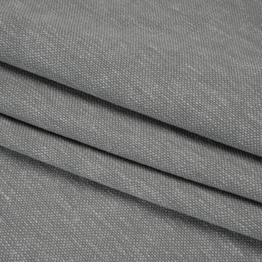 Slubbed Recycled Polyester Home Decor Woven - Silver Heathered - British Imported - Folded