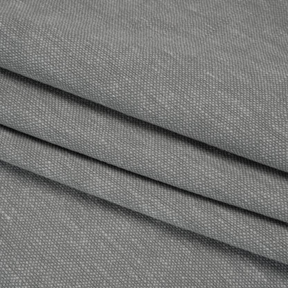 Slubbed Recycled Polyester Home Decor Woven - Silver Heathered - British Imported