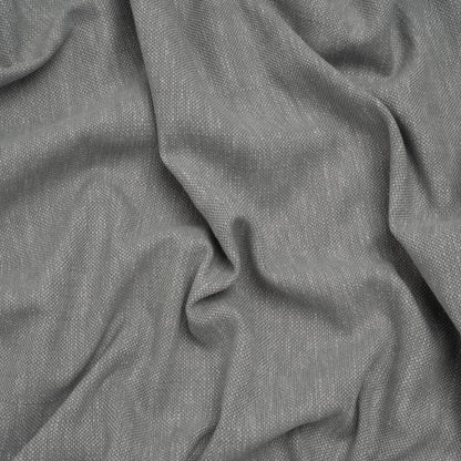 Slubbed Recycled Polyester Home Decor Woven - Silver Heathered - British Imported