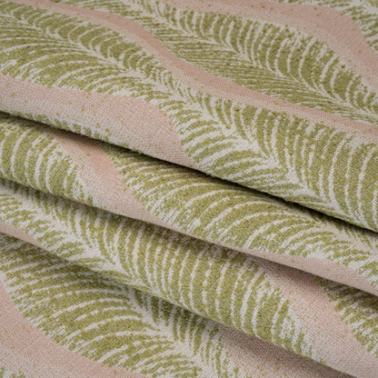Polyester and Cotton Boucle Jacquard - Garden Leaf Ogee Waves - British Imported