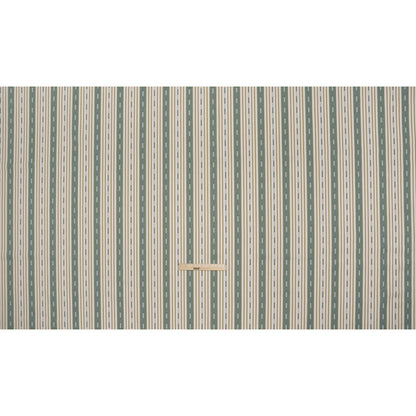 Recycled Polyester Twill Jacquard - Kingfisher Stripes and Dashes - British Imported