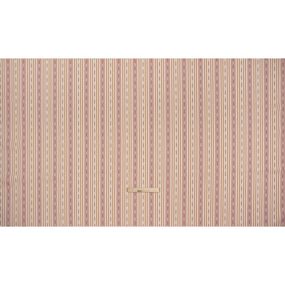 Recycled Polyester Twill Jacquard - Tangerine Stripes and Dashes - British Imported