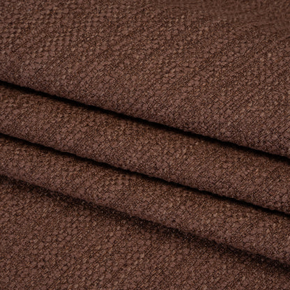 Recycled Polyester Slubbed Boucle Woven - Mulberry - British Imported