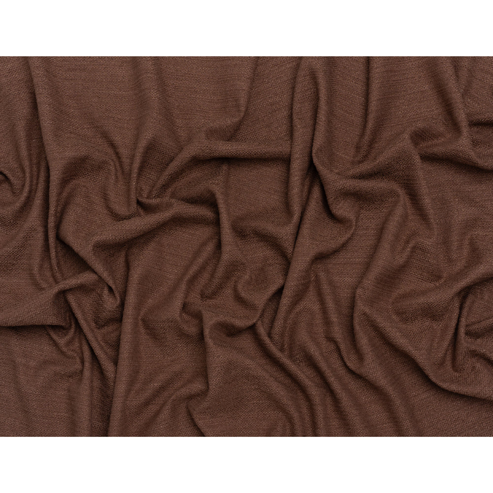 Recycled Polyester Slubbed Boucle Woven - Mulberry - British Imported
