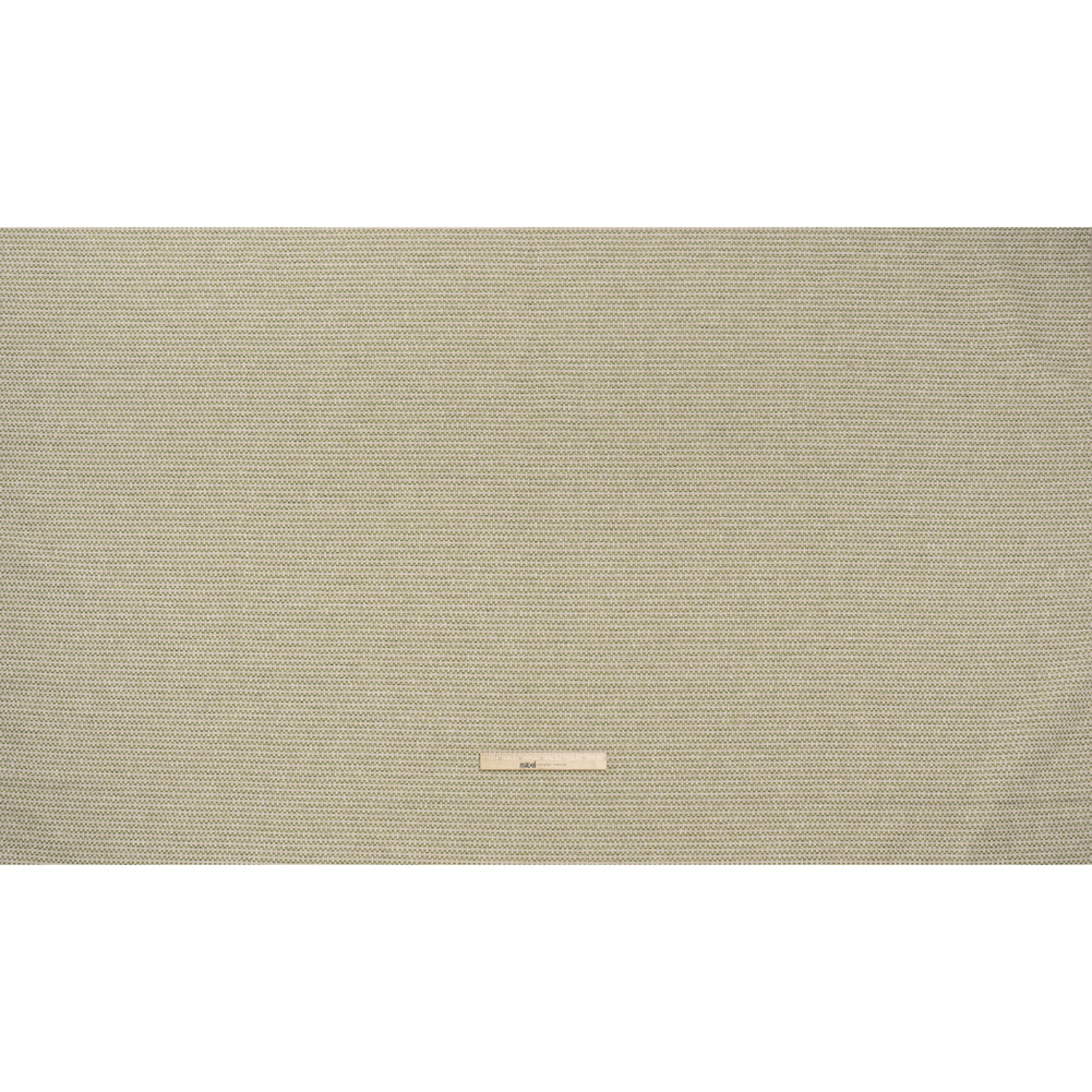 Recycled Polyester and Cotton Basketweave Dobby - Moss Little Squares - British Imported