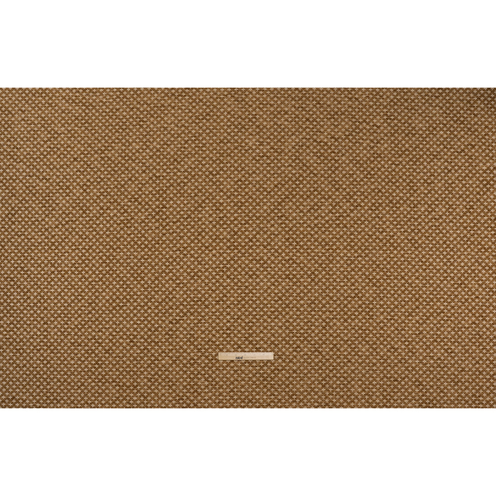 Polyester Boucle Home Decor Jacquard - Caramel Plus Signs - British Imported