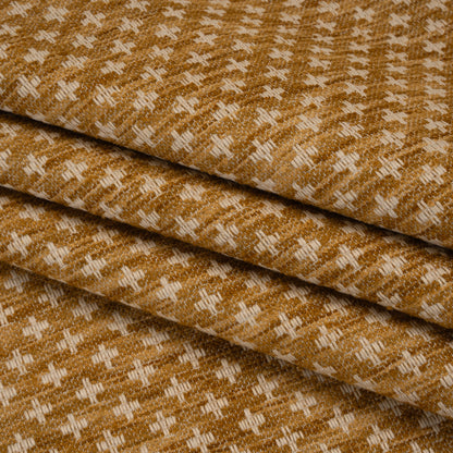 Polyester Boucle Home Decor Jacquard - Honey Plus Signs - British Imported