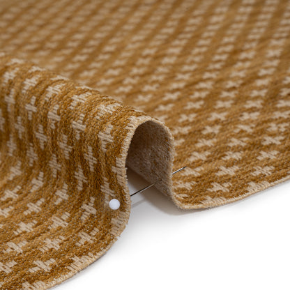 Polyester Boucle Home Decor Jacquard - Honey Plus Signs - British Imported