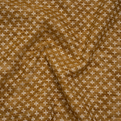 Polyester Boucle Home Decor Jacquard - Honey Plus Signs - British Imported