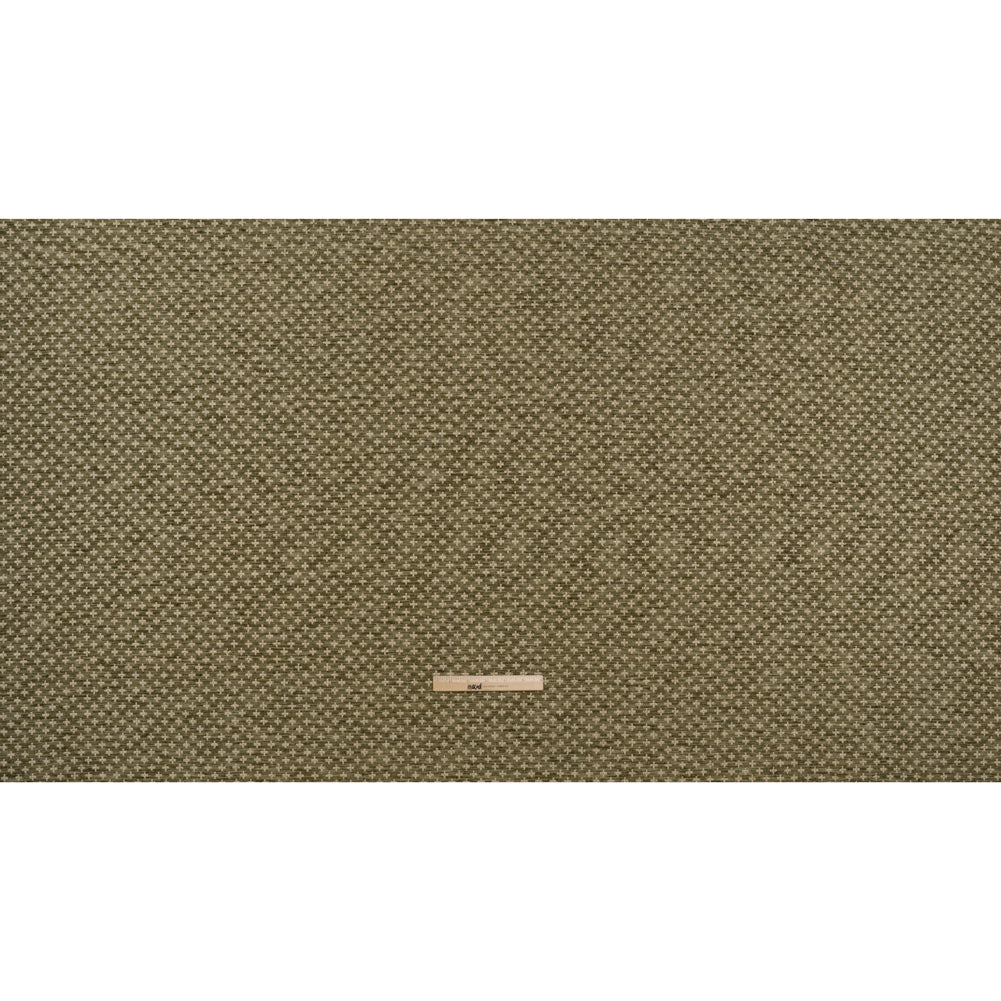 Polyester Boucle Home Decor Jacquard - Moss Plus Signs - British Imported