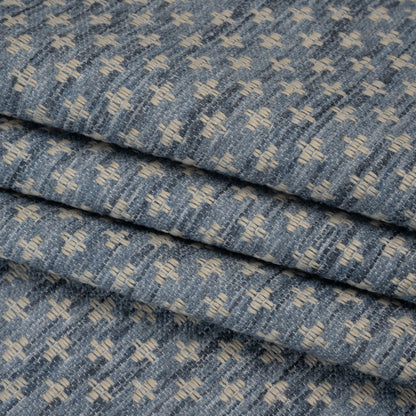Polyester Boucle Home Decor Jacquard - Ocean Plus Signs - British Imported