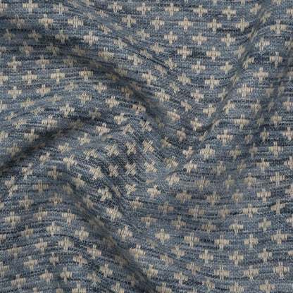 Polyester Boucle Home Decor Jacquard - Ocean Plus Signs - British Imported