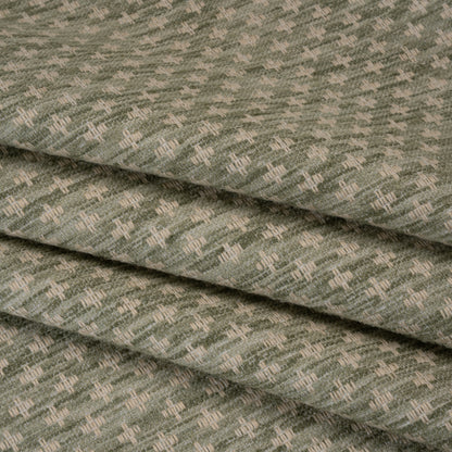 Polyester Boucle Home Decor Jacquard - Sage Plus Signs - British Imported