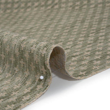 Polyester Boucle Home Decor Jacquard - Sage Plus Signs - British Imported