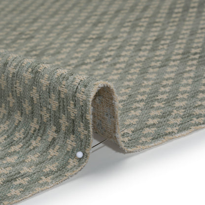 Polyester Boucle Home Decor Jacquard - Seafoam Plus Signs - British Imported