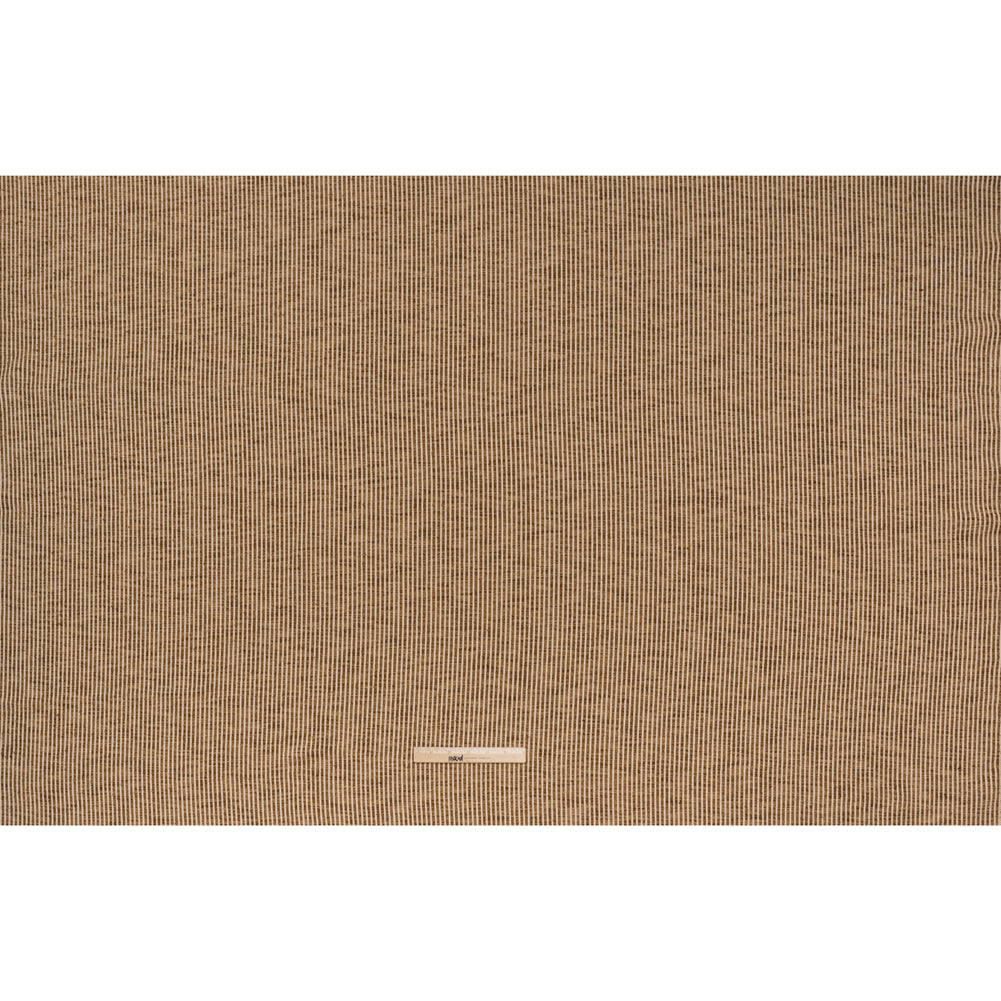 Polyester Boucle Woven - Caramel Stripes - British Imported