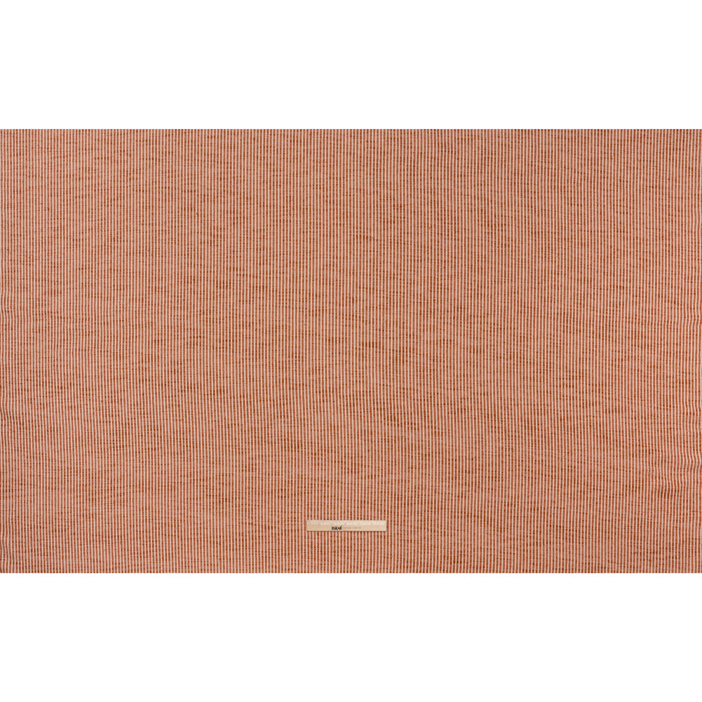 Polyester Boucle Woven - Coral Stripes - British Imported
