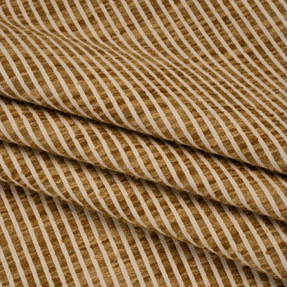 Polyester Boucle Woven - Honey Stripes - British Imported