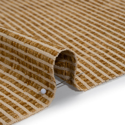 Polyester Boucle Woven - Honey Stripes - British Imported